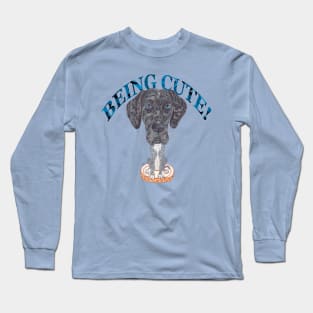 GREAT DANE BEING CUTE Long Sleeve T-Shirt